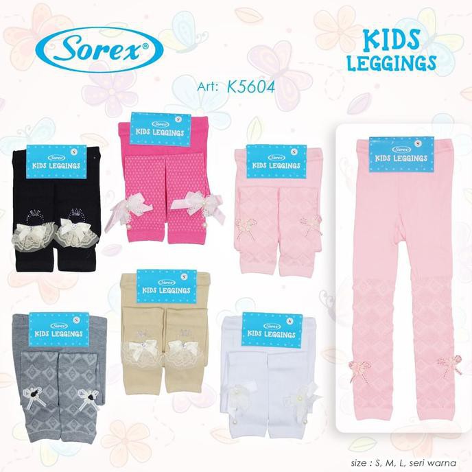 LEGGING ANAK CEWEK SOREX K5604 K5603 Celana Panjang anak model kaki terbuka kaos kaki