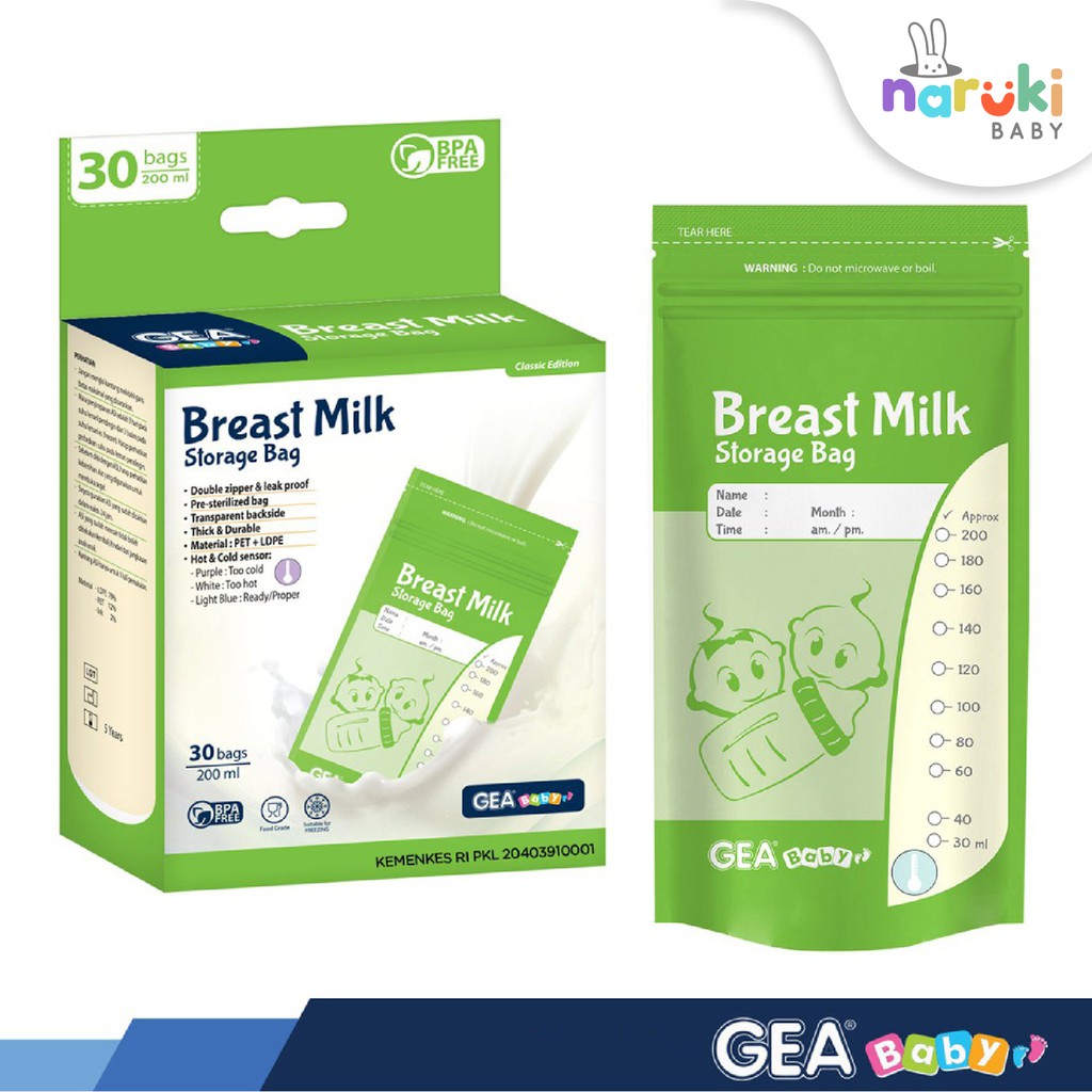 Gea Baby Kantong Asi 200 ml Breastmilk Storage 200ml isi 30 pcs