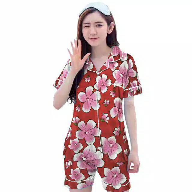 Piyama Wanita Celana Pendek Setelan Katun Jepang Shopee Piyama Wanita Celana Pendek Setelan Katun Jepang Shopee