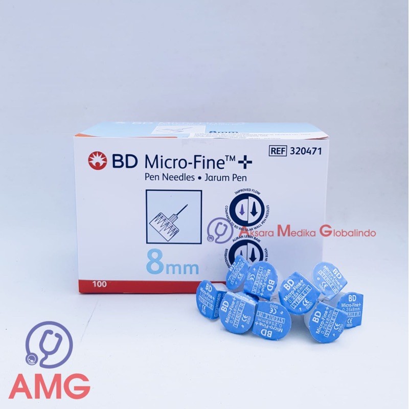 BD MICRO FINE 8mm (BIRU MUDA) ISI 10PCS