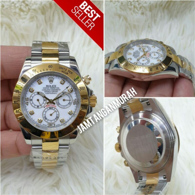 JAM TANGAN ROLEX DAYTONA CRONO AUTOMATIC STAINLESS KUALITAS ORIGINAL