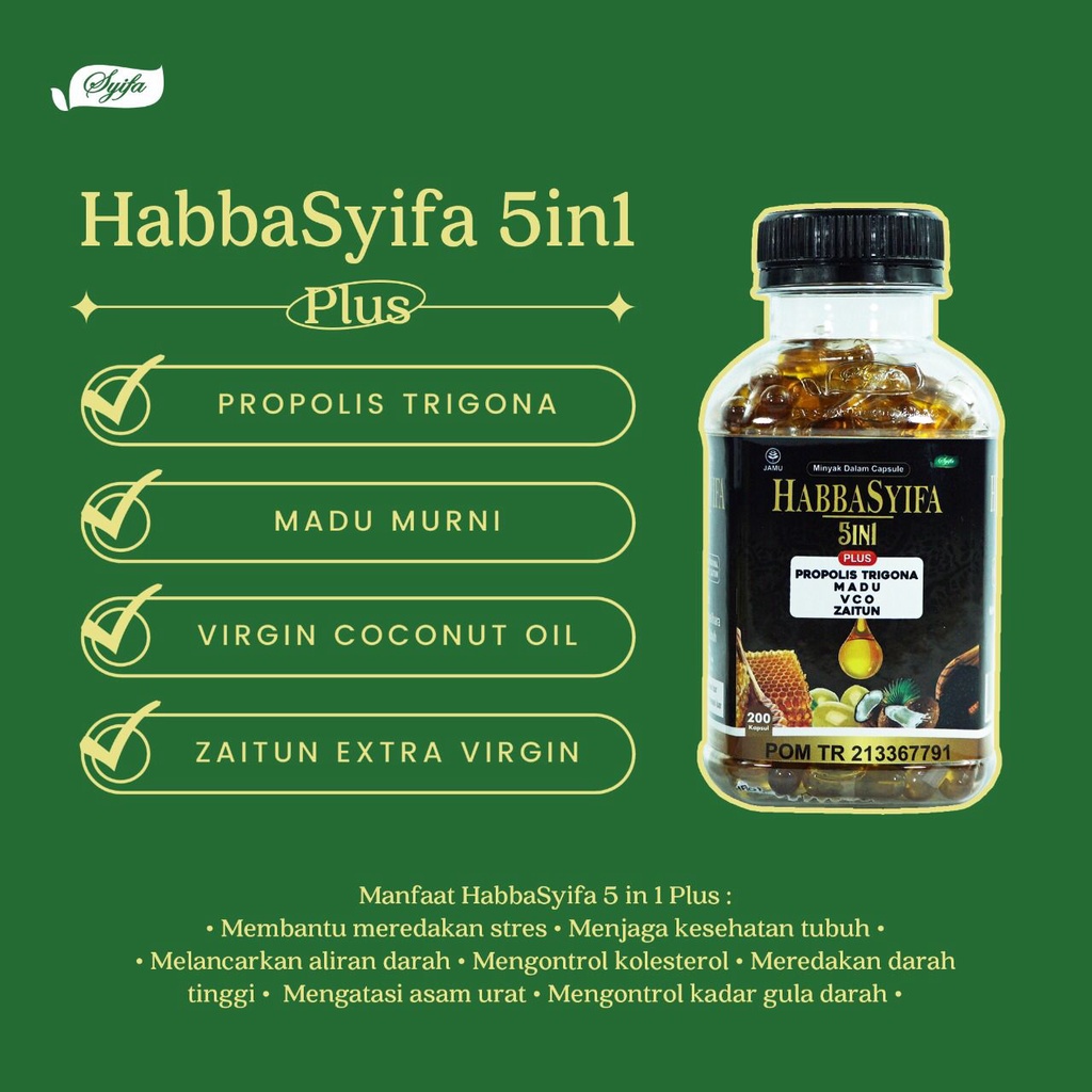 Habbatussauda Oil Habatusauda Extra Propolis Trigona Gold Original 100 200 Kapsul