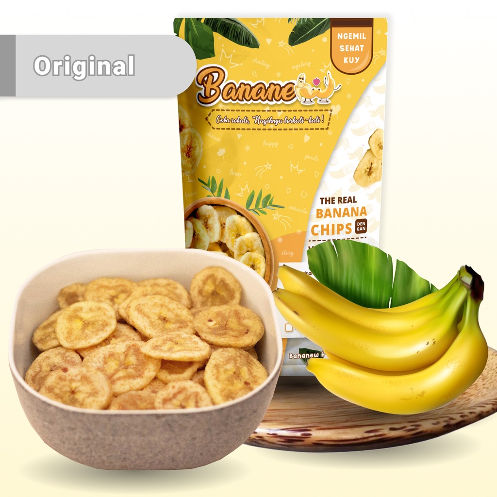 

Keripik Pisang Gurih 110 Gram / Banana Chips Original Gurih