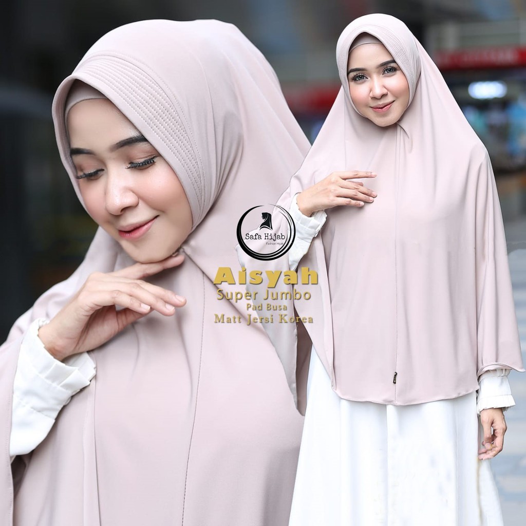 JILBAB INSTAN JERSEY HIJAB BERGO AISYAH M,L,XL,XXL KERUDUNG JERSEY TERMURAH SAFA HIJAB