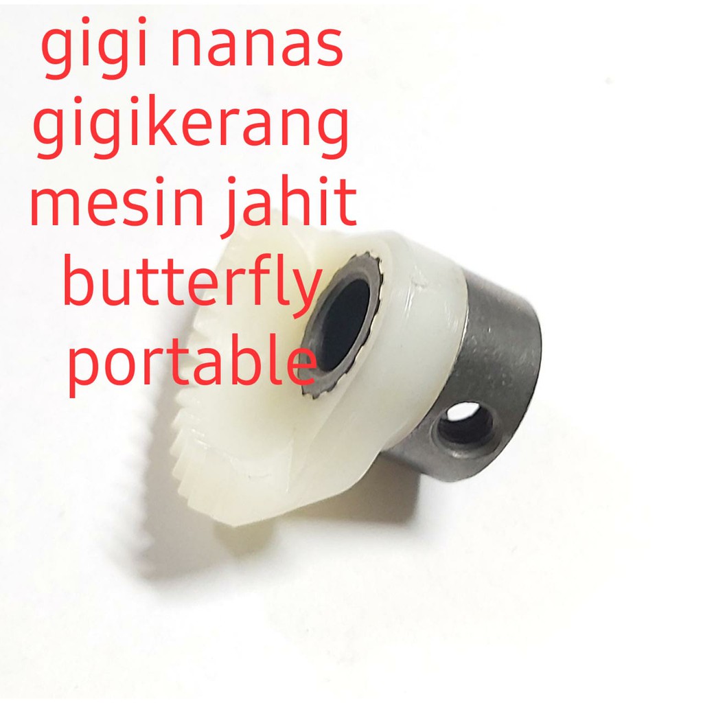 gigi kerang/gigi nanas mesin jahit portable merk butterfly