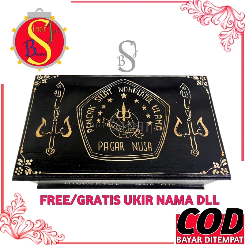 (COD) Kotak Sabuk Pagar Nusa NU Nahdiatul Ulama MOTIF UKIR Logo PN - Kotak Sabuk - Kotak Ikat Pingga