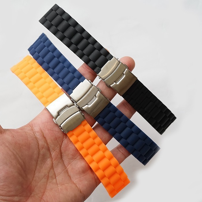 Strap Rubber Tali Karet Jam Tangan 22mm 24mm / Strap Jam Smartwatch