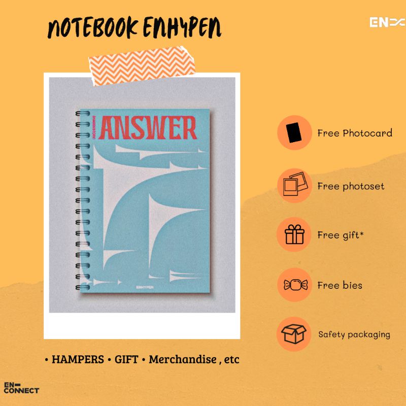 

Notebook ENHYPEN | Notebook CUSTOM | Hampers | GIFT | merchandise