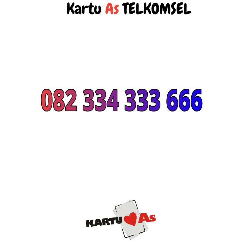 nomor cantik TELKOMSEL kartu as 333 666