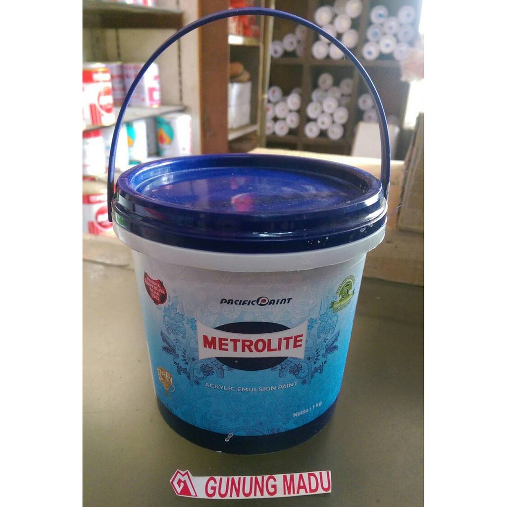 CAT TEMBOK METROLITE 1 KG WARNA PUTIH / CAT PLAFON