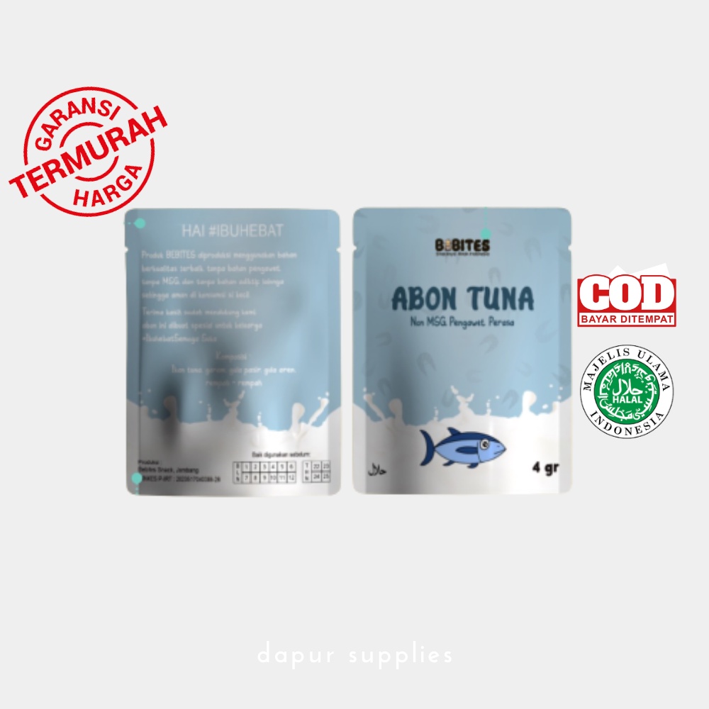 Abon Ikan Tuna Abon Mpasi Bayi 4gr / Abon Ikan Tuna Sachet Sehat Tanpa Pengawet / Abon Bayi Non MSG