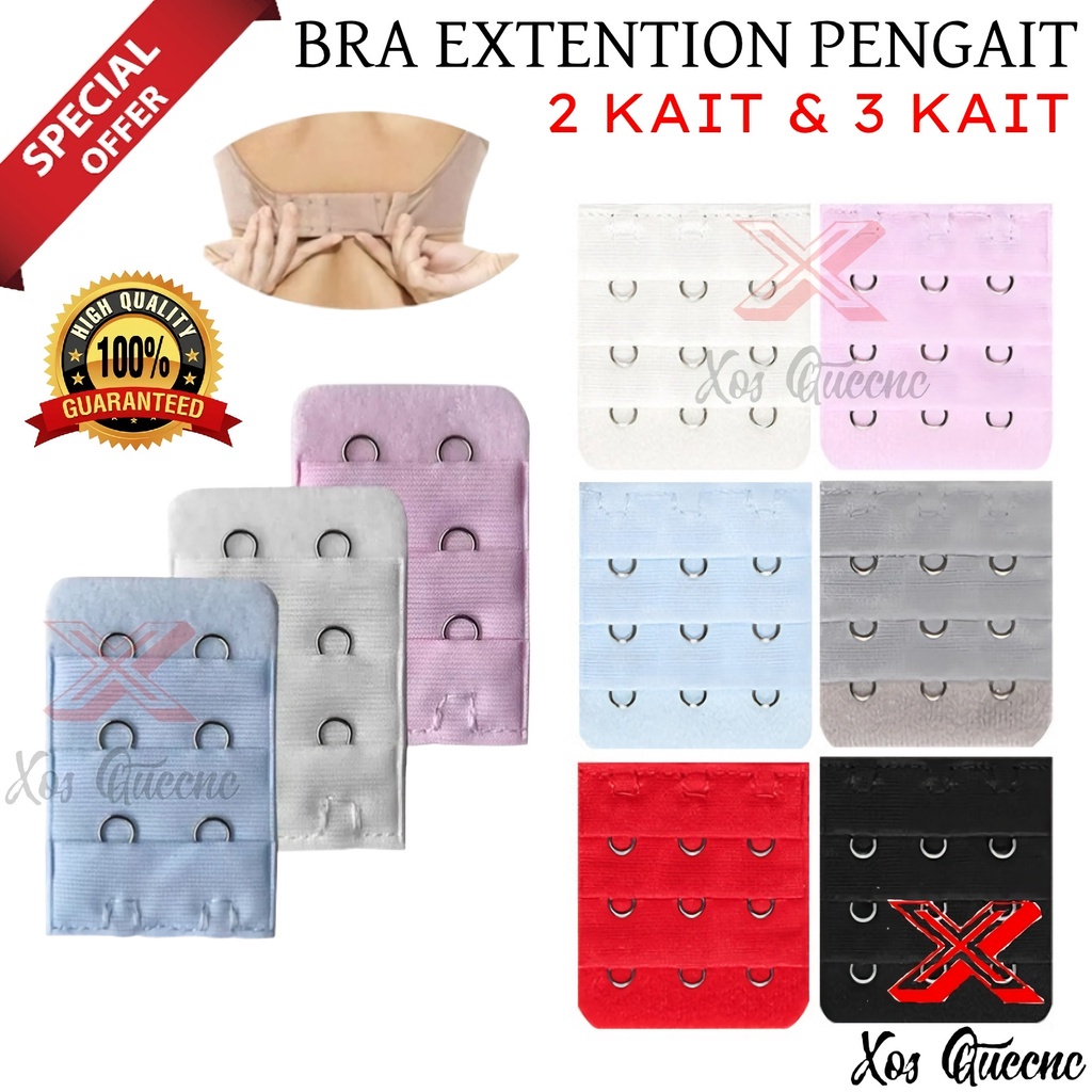 [XOQ] BRA EXTENSION PENGAIT TALI BH SAMBUNGAN KAIT 2 &amp; 3 AKSESORIS BRA EXTENDER MURAH / SAMBUNGAN TALI BH EXTENDER / BRA EXTENDER