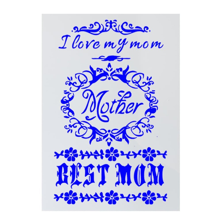 Plastic Stencil - Mother's Day Pattern (29,5x21,0cm)