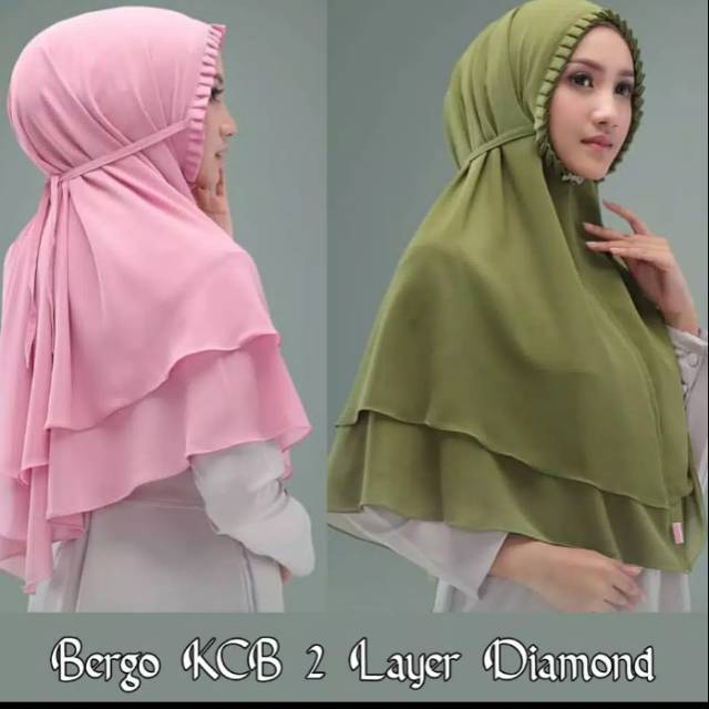 Jilbab Bergo Lipit KCB 2 Layer