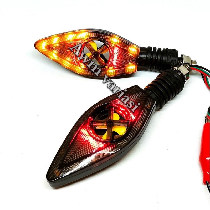 NEW Sein Running 2 Mode Lampu Sen Led Running Model Kipas Universal Semua Motor
