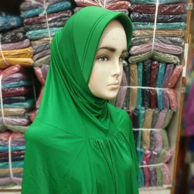 BERGO SNADA KCB / JILBAB SPORTY / HIJAB INSTANT PART 1-Hijau al azhar