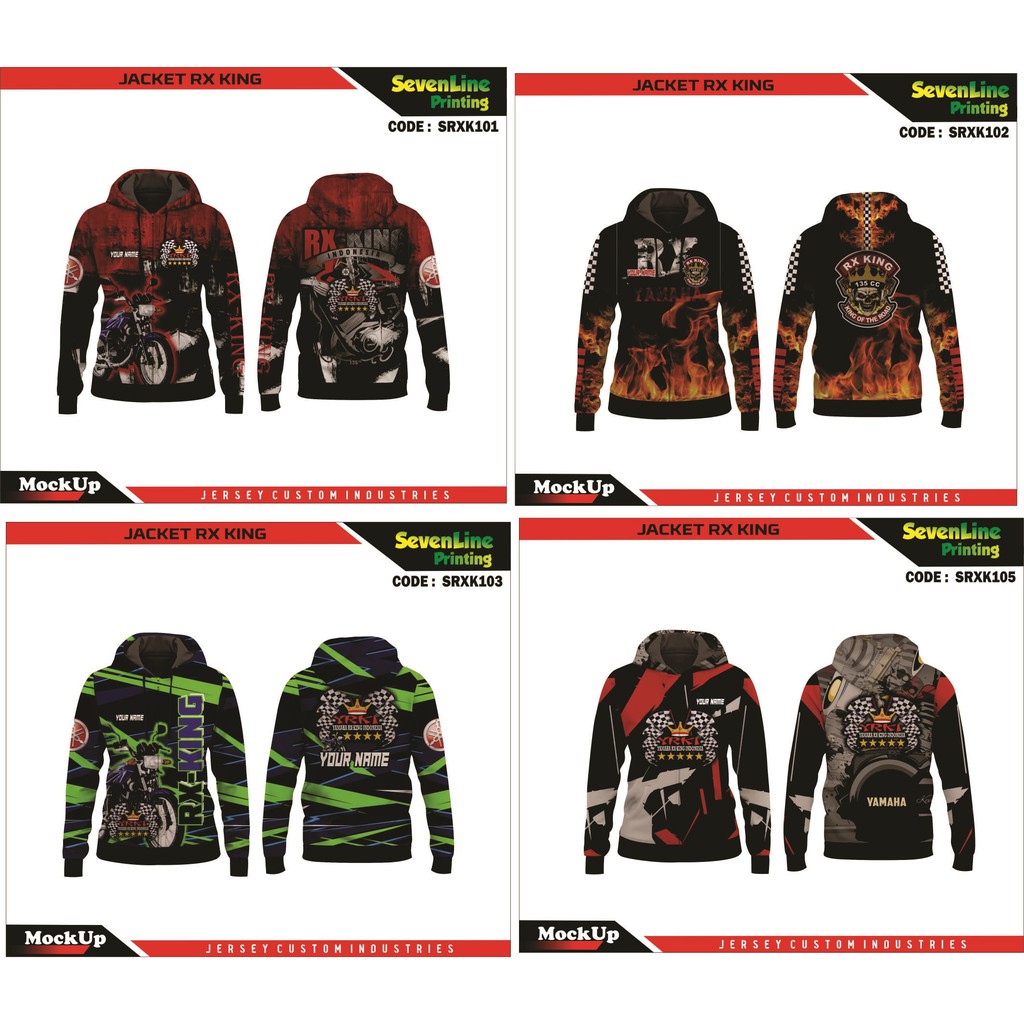 JAKET RXKING FULL PRINTING CUSTOM NAMA SESUAI KEINGINAN