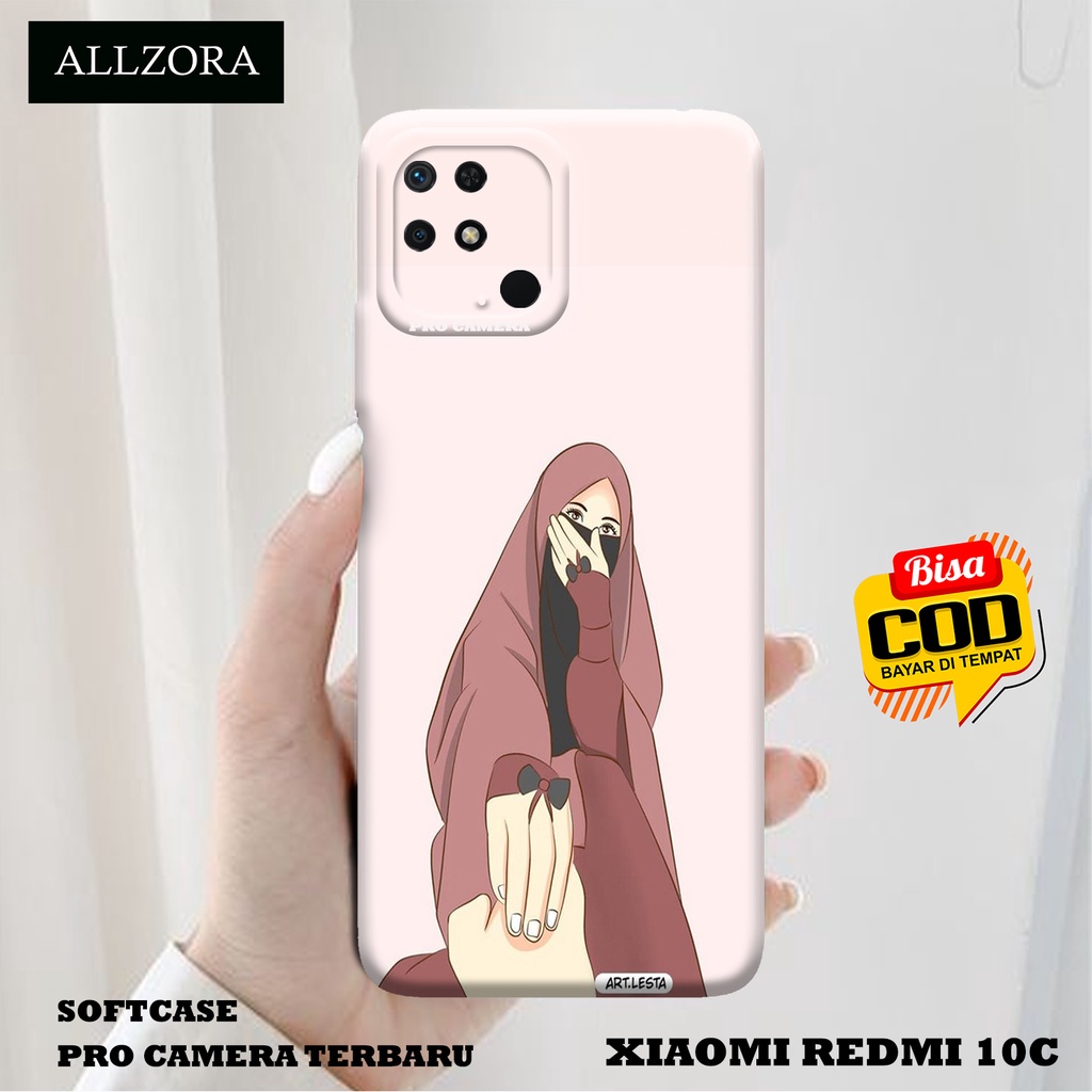 ALLZORA - Case Hp Xiaomi Redmi 10C - Fashion Case Hijab - Softcase Xiaomi Redmi 10C Terbaru - Casing