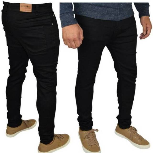 AIRBLACK DENIM TERLARIS / 784 VICTORY celana jeans black panjang skinny semi slimfit cowo / cowok /