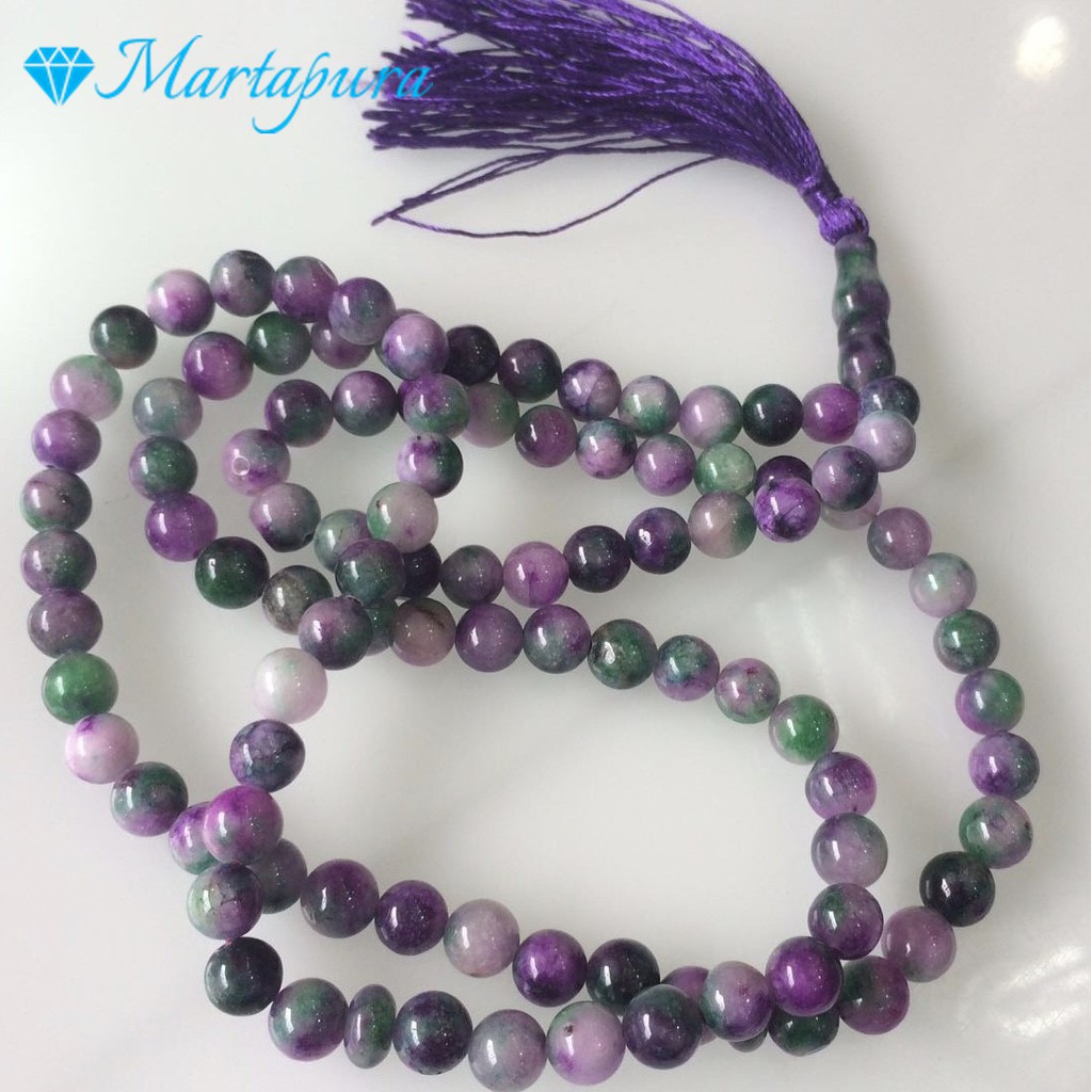 TBA060I Tasbih Batu 99 | Bulir diameter 8mm | Bentuk: Bulir bulat | Warna (lihat gambar)