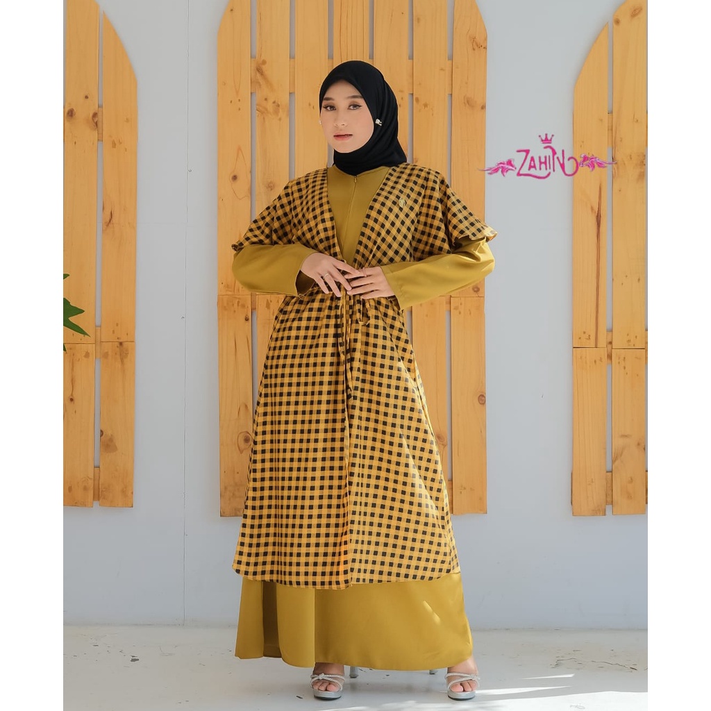 DRESS SET OUTER NAKILA ORI ZAHIN GAMIS NAKILA SET OUTER FASHION MUSLIMAH DRESS MUSLIMAH GAMIS WANITA