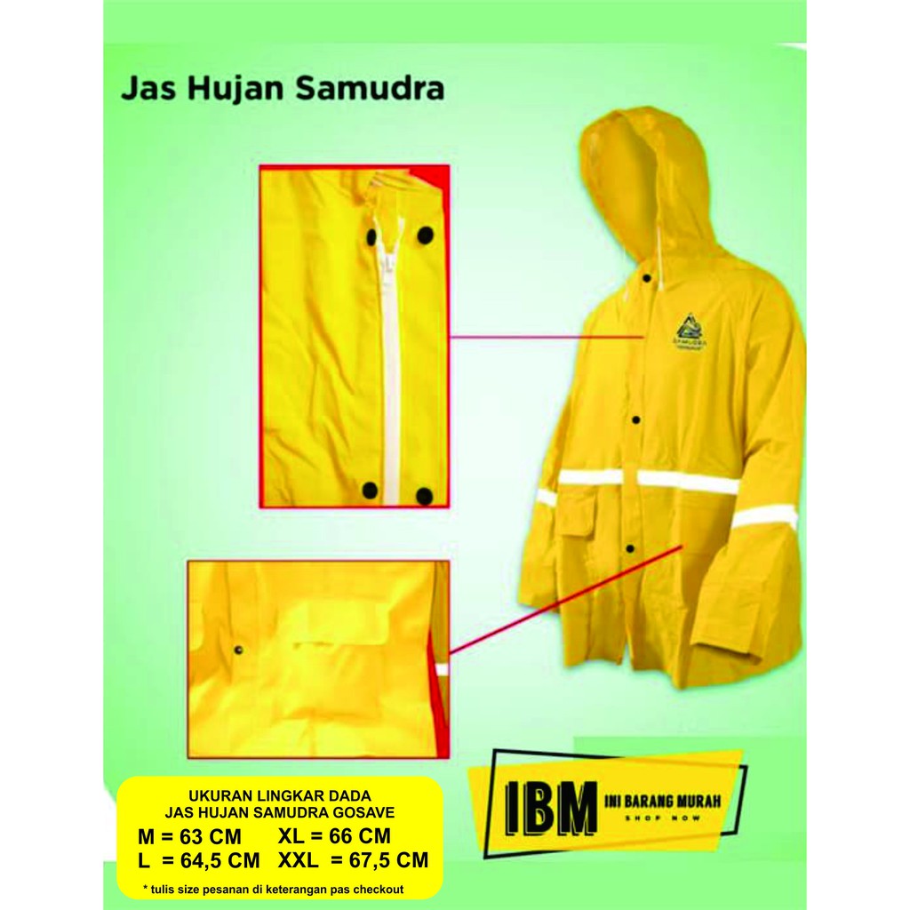 Jas Hujan / Raincoat  Samudra Gosave / Warna Kuning