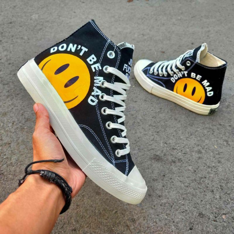 sepatu converse premium pria/wanita 70s x smile dont be mad (unisex)