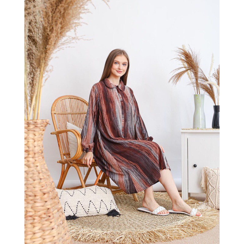 DASTER KERAH RESLETING coklat BY VAHAYYA