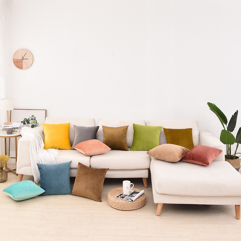 Miumui Premium Sarung Bantal Sofa VELVET 40 x 40 cm | LEMBUT | MEWAH
