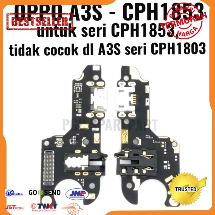 Acc Hp Konektor Charger + Mic + Handsfree Oppo A3S Connector Cas Mik Audio
