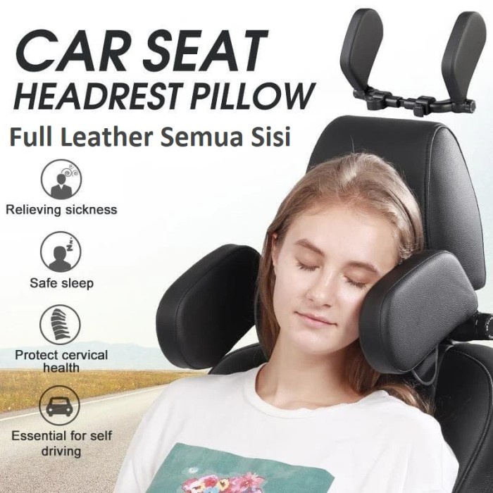 Car Seat Pillow Headrest Neck Travel Pillow Bantal Penyangga Jok Mobil