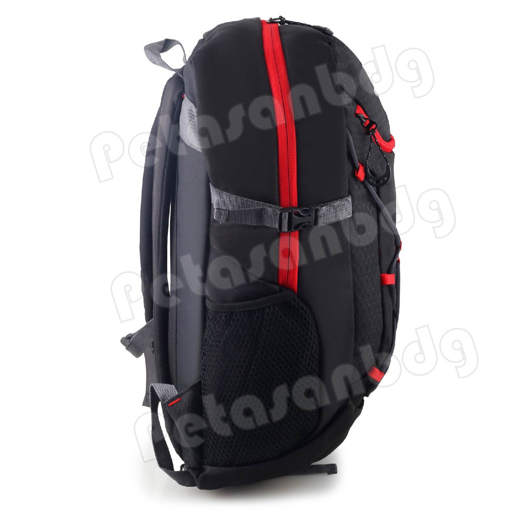 PTS -Tas Ransel Pria Gear Bag - Dragon - Series 03 - 13071 .PT Backpack - Black Red + FREE Raincover