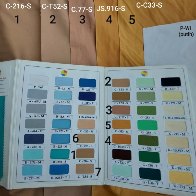 Kain Oxford SARI WARNA. Bahan Katun Kemeja Seragam PRAMUKA Lebar 115cm. osfot.
