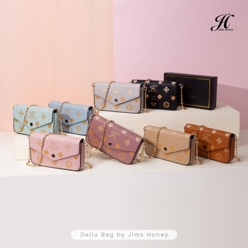 Della Bag Tas Wanita Selempang mini Jims Honey realoic cod free box wallet tas pesta wanita import