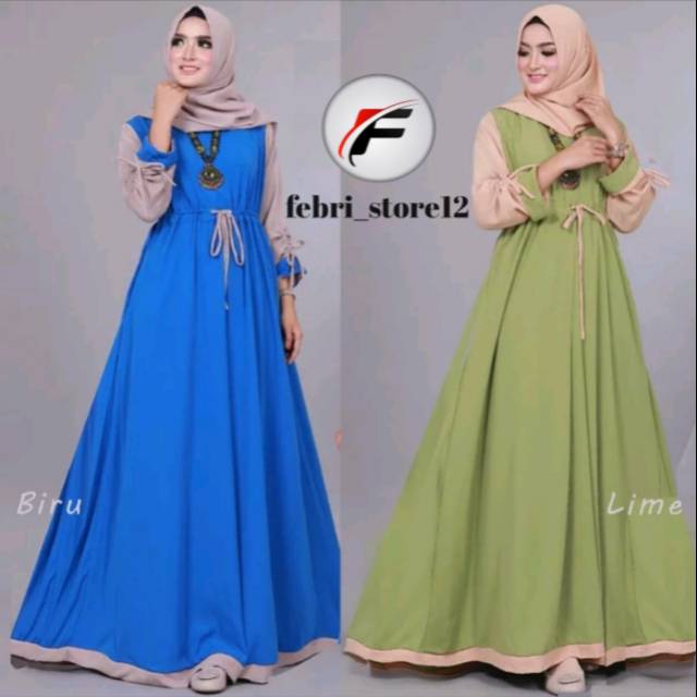 Baju muslim RENATA DRESS Gamis muslim Maxi dress muslim Baju perempuan SHOFIYA