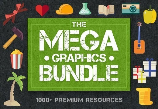 InkyDeals The Mega Graphics Bundle with 1000+ Premium Resources