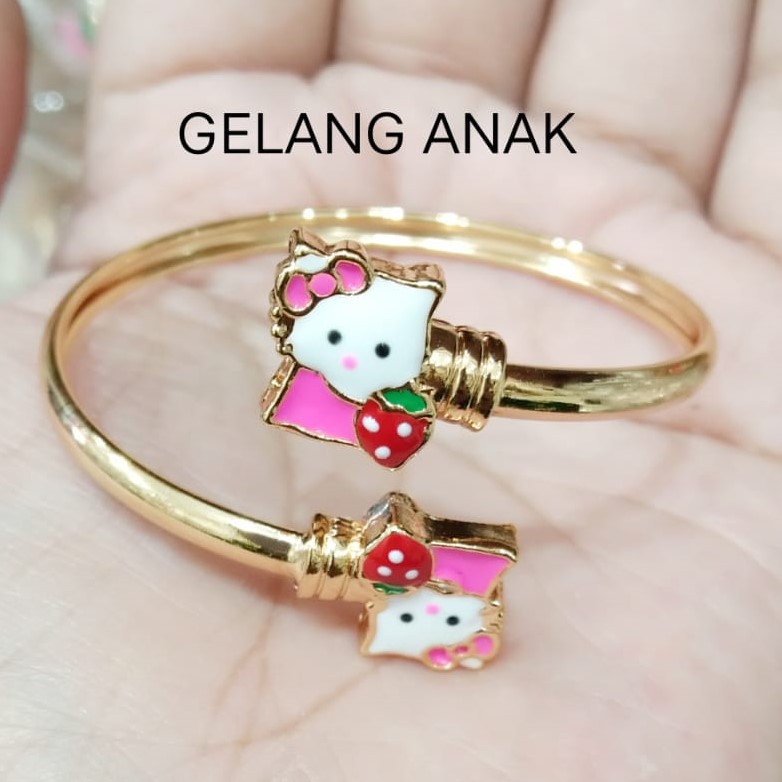 Kenten Acc - Gelang Tangan Perhiasan Anak Warna Emas Xuping / Gelang Anak Motif Hello Kitty H-8