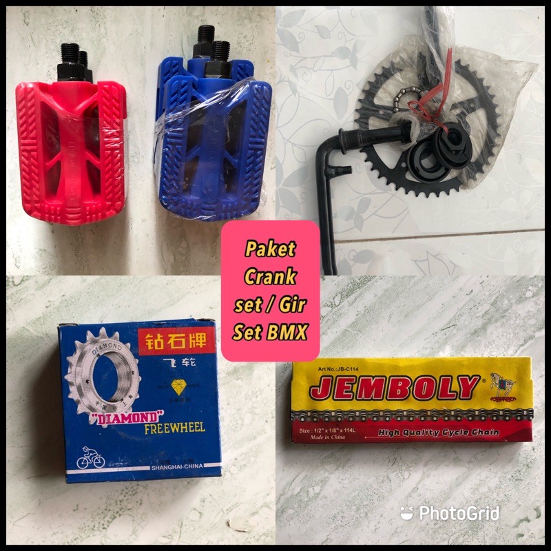 Crank Set Gir Set Sepeda Anak BMX 20" Harga Fullset