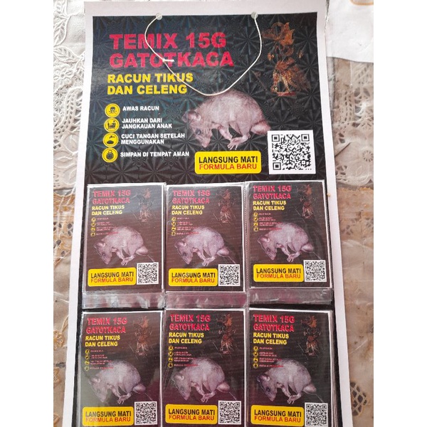 GATOT KACA TEMIK RACUN TIKUS DAN CELENG 1 RENTENG 24PCS
