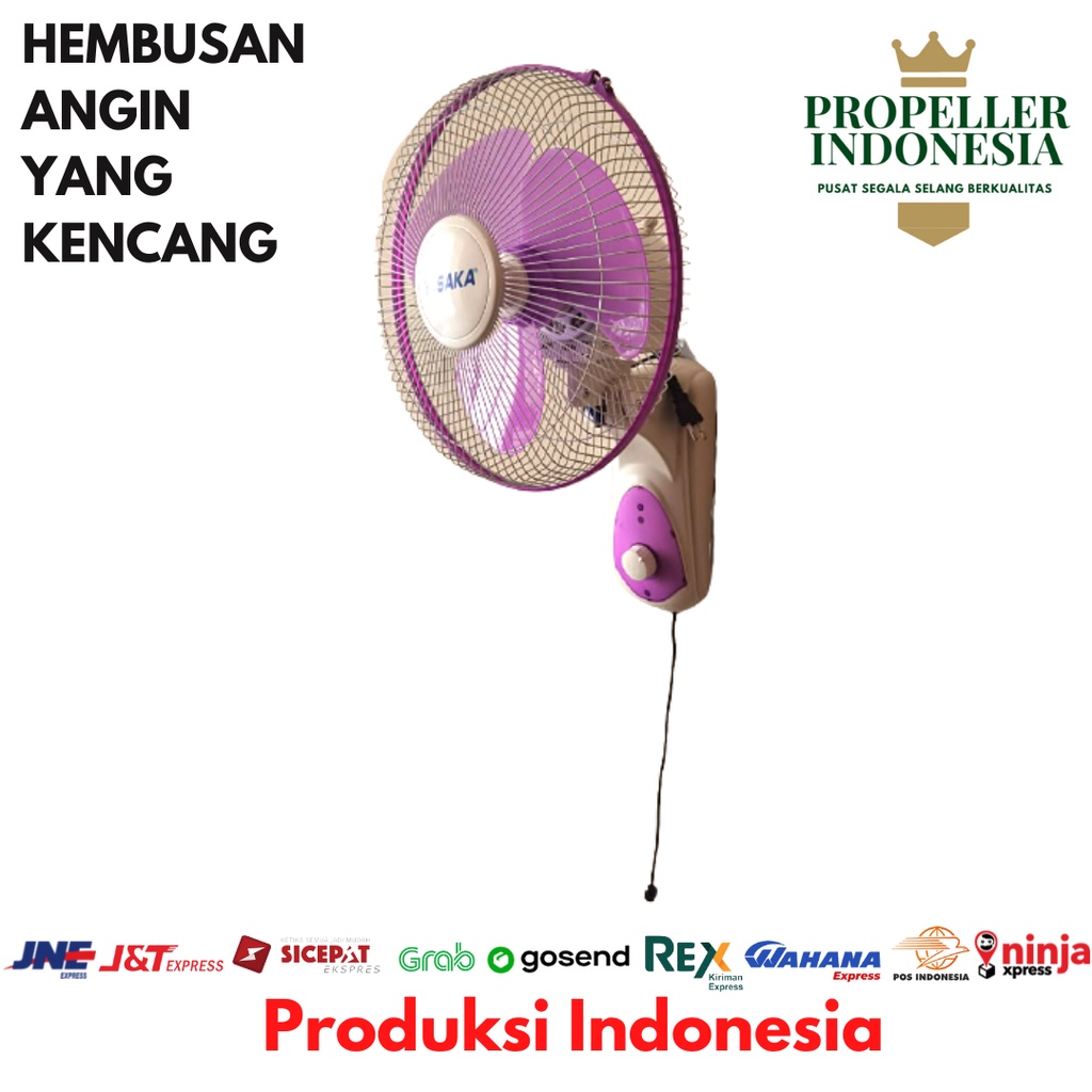 Kipas Angin Dinding Kipas Angin Gantung 12 Inch Wall Fan Ungu -1208 Kipas Angin Tembok Kipas Angin Murah Kipas Angin Tempel