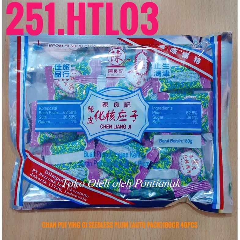 

Chen Liang Ji 180gr/ Manisan Ke Leng Ci/ Chan Pui ying ci Seedless Plum
