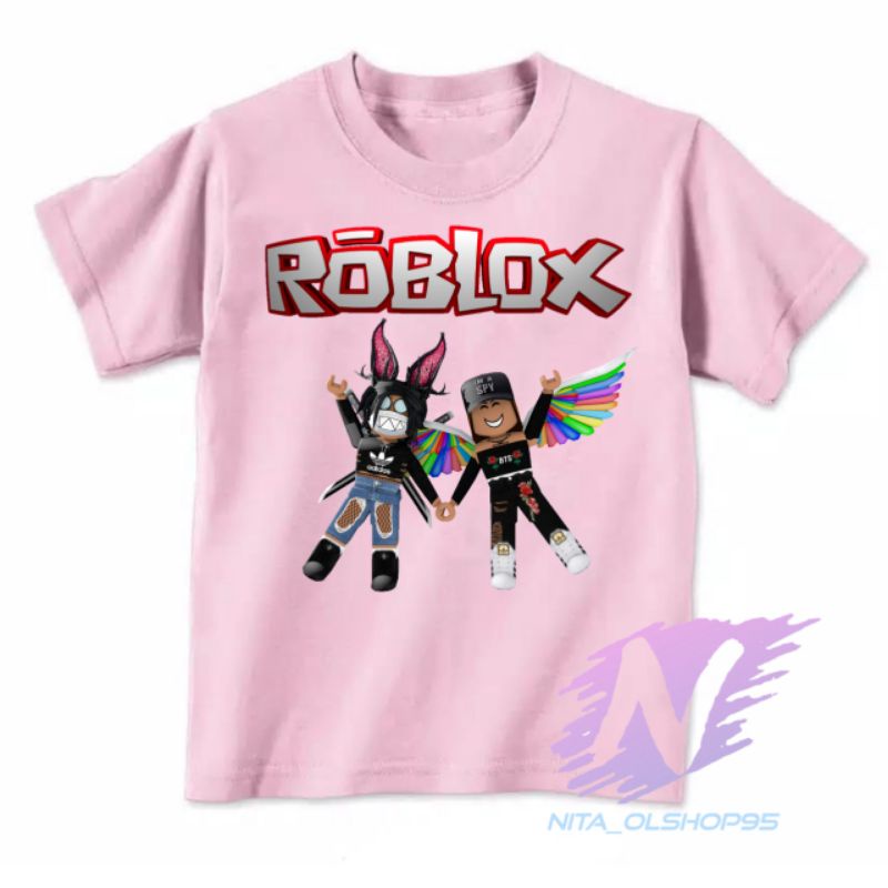 baju kaos anak karakter roblox minicraft girlskids