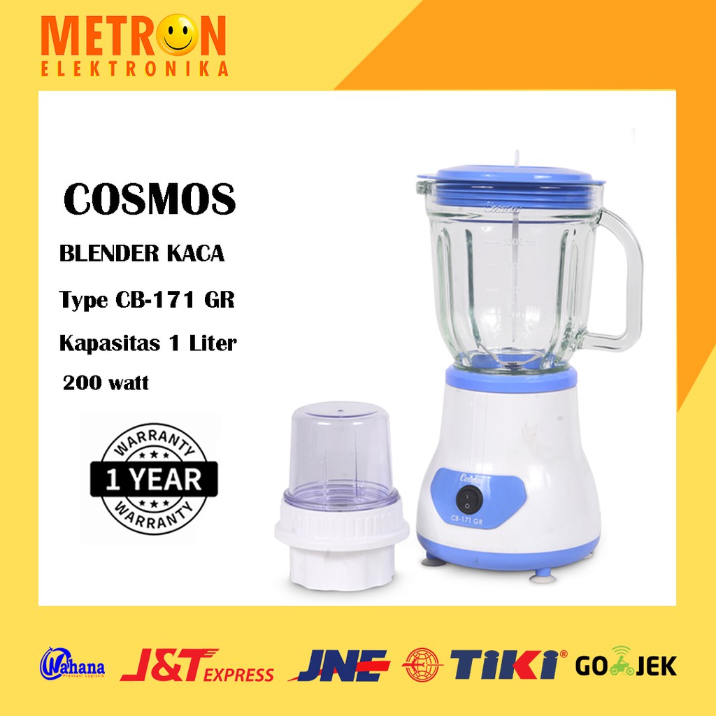 COSMOS CB 171 GR BLENDER KACA 1 LITER 200 WATT / CB171GR