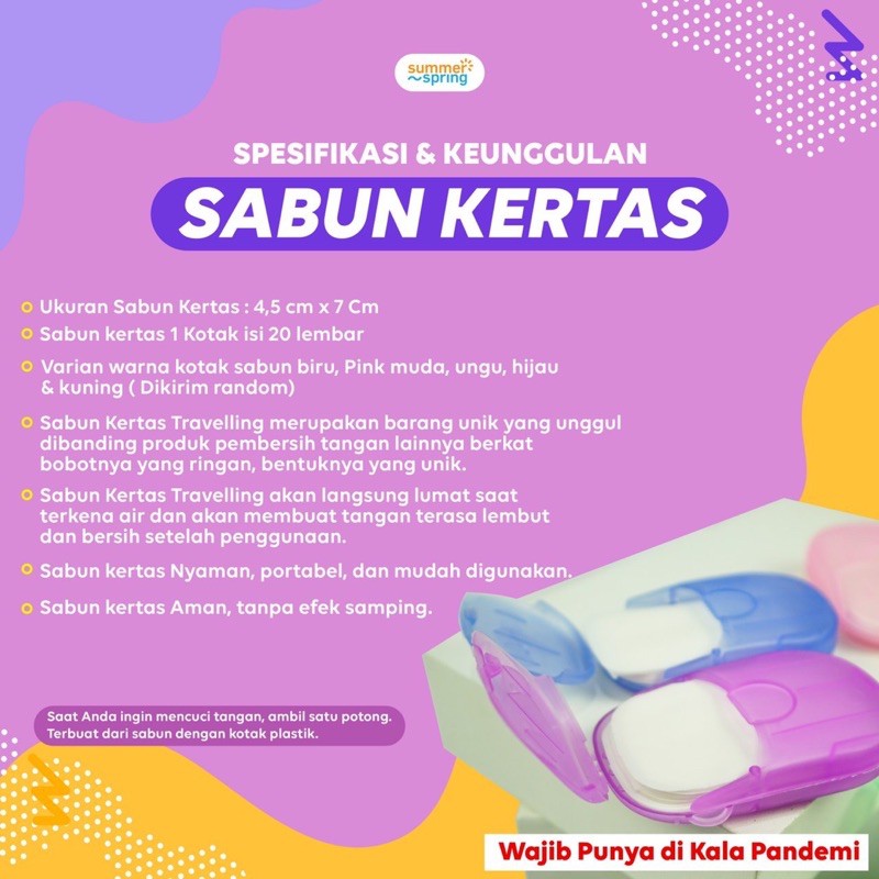 

SABUN KERTAS PORTABLE