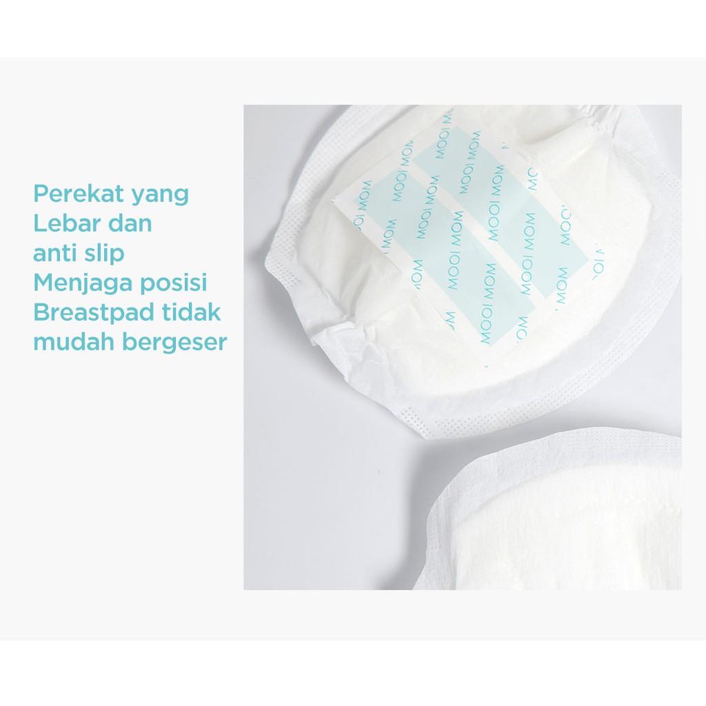 Mooimom 30pcs Disposable Breastpads Penyerap ASI Sekali Pakai Breast Pad Breastpad