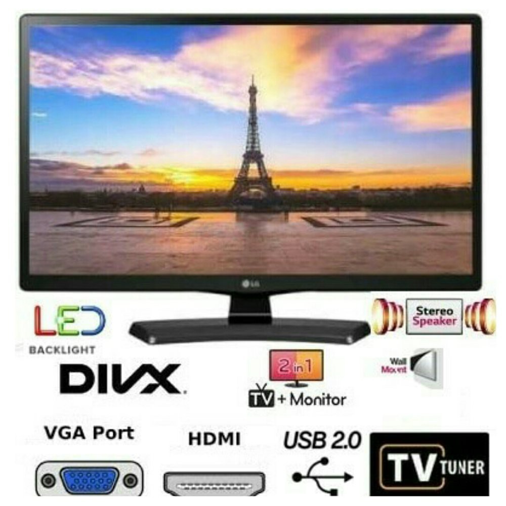 Jual  LG LED TV MONITOR 24 inch   24MT48AF  Limited