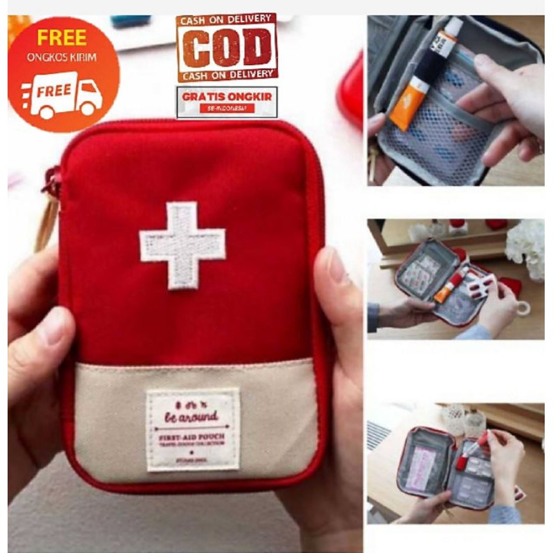 Travel Medicine Pouch P3K / Tas Obat Mini Tempat Kotak Obat Organizer
