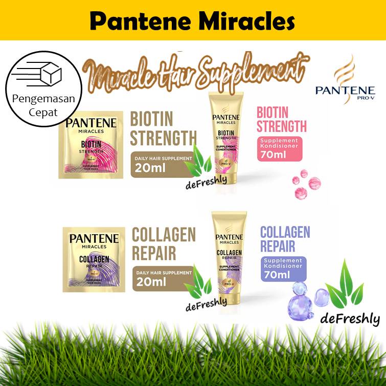 PANTENE Miracles - Biotin Strenght | Collagen Repair | Conditioner | Hair Mask (150ml - 70ml - 20ml)