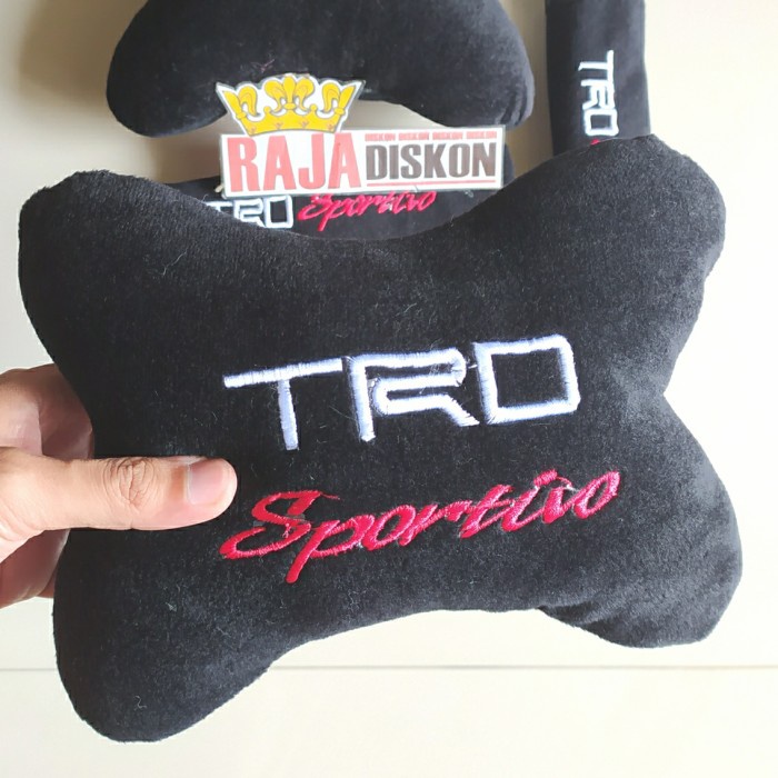 Bantal Mobil Set Headrest Leher Toyota TRD Avanza Rush Agya Calya