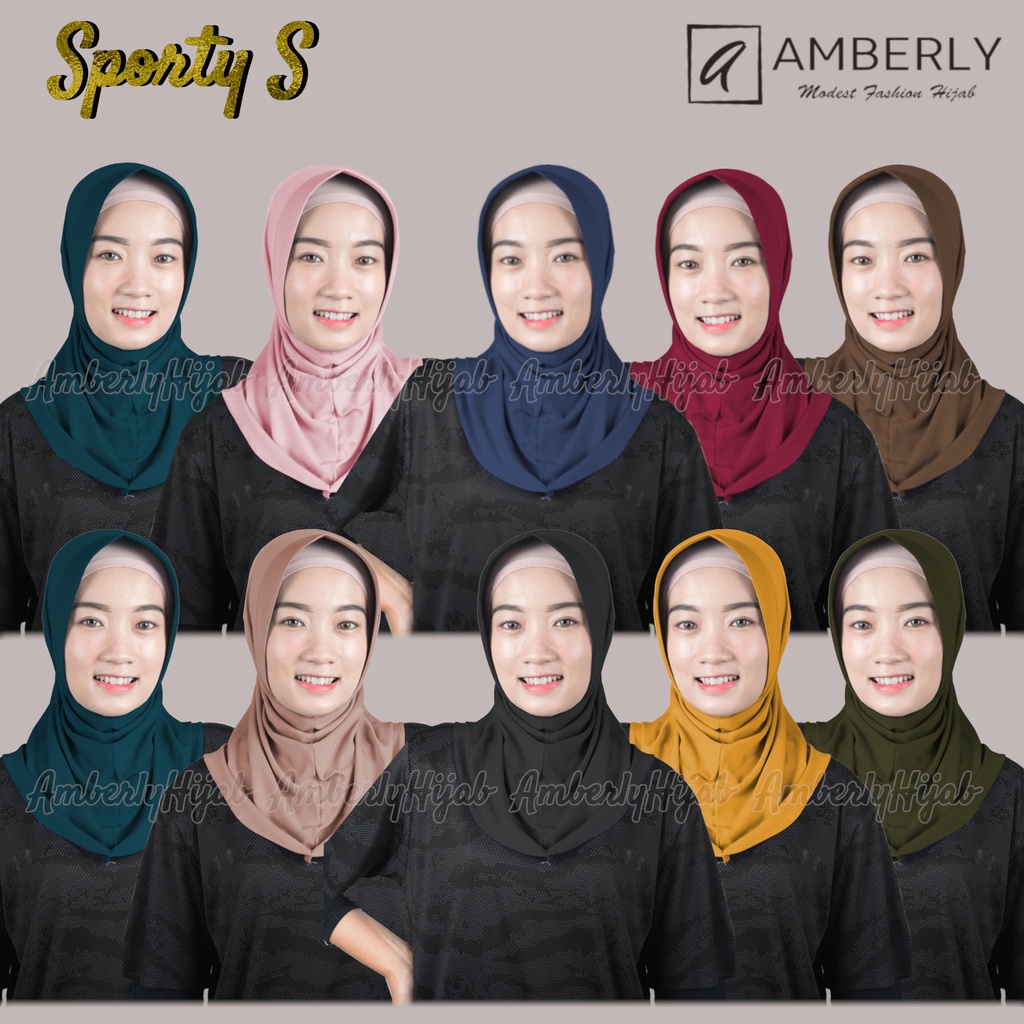 AmberlyHijab Sporty S Jilbab Instan Bahan Jersey Zoyya